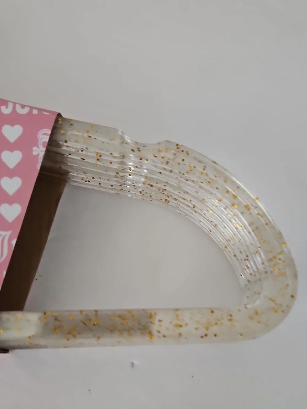 Juicy Couture NWT Gold Speckled Clear Hangers